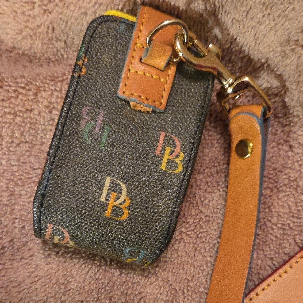 Dooney & Bourke Bundle Multicolor Monogram Pouch & Key Ring - Picture 4 of 7